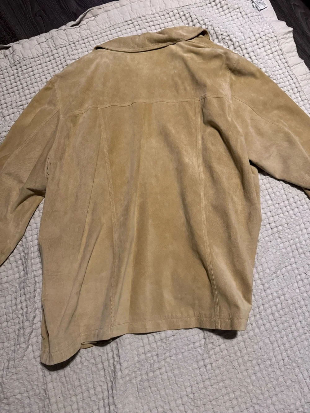 St. John's Bay Men's Light Tan Suede Button-Front Jacket